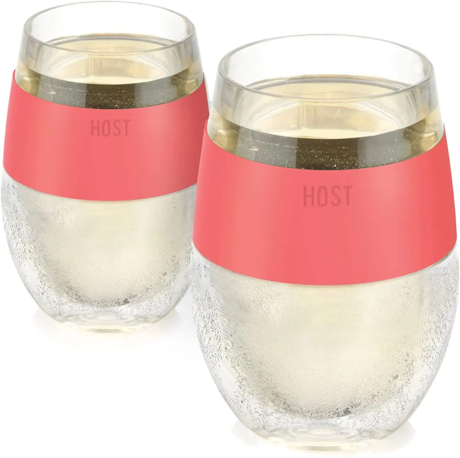 Host Wine Freeze Cup Set of 2 Coral