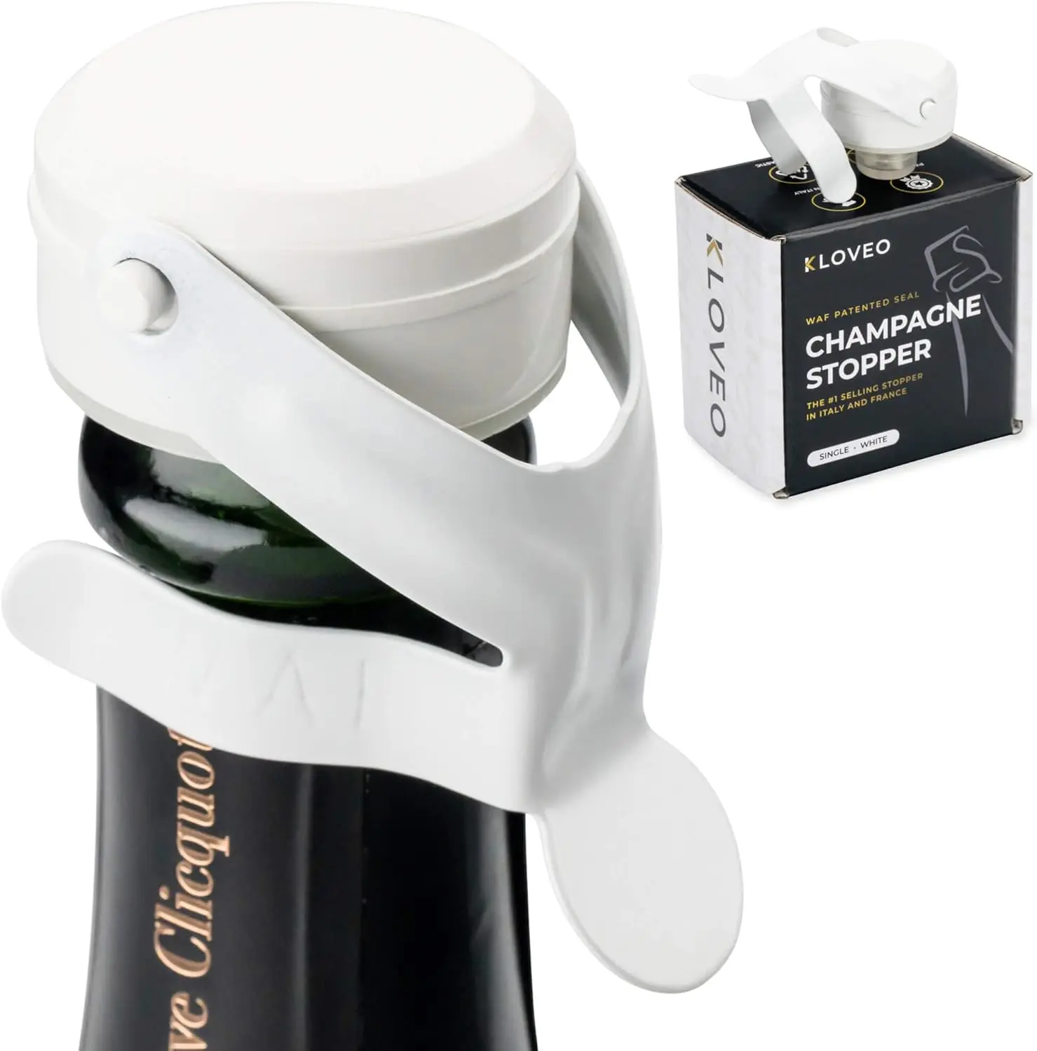 KLOVEO White Champagne Stopper