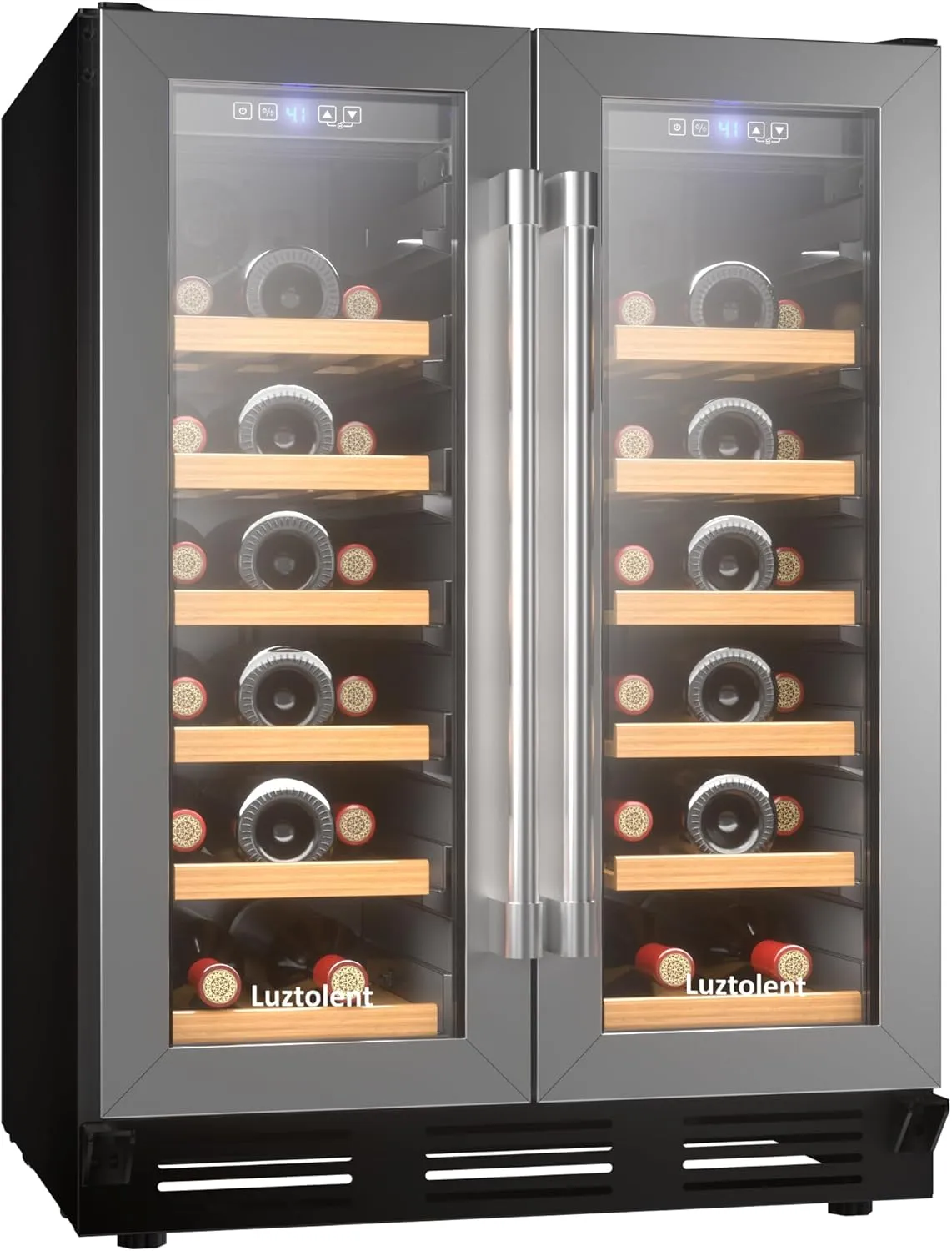 Luztolent 34-Bottle Dual Zone Wine Cooler